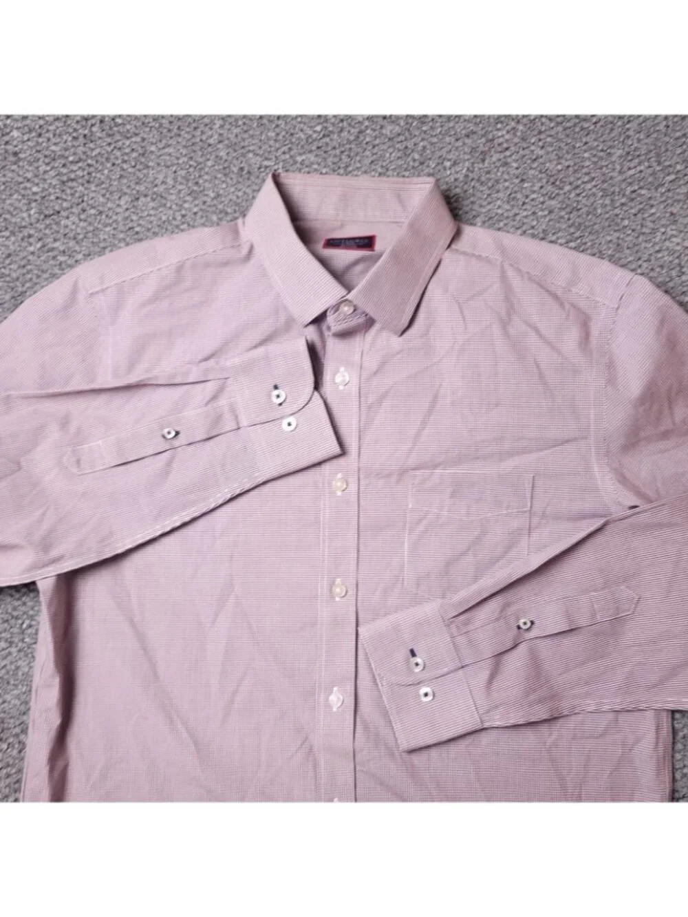 UNTUCKit Garguilo Shirt Mens L Large Slim Maroon Button Long Sleeve Cotton